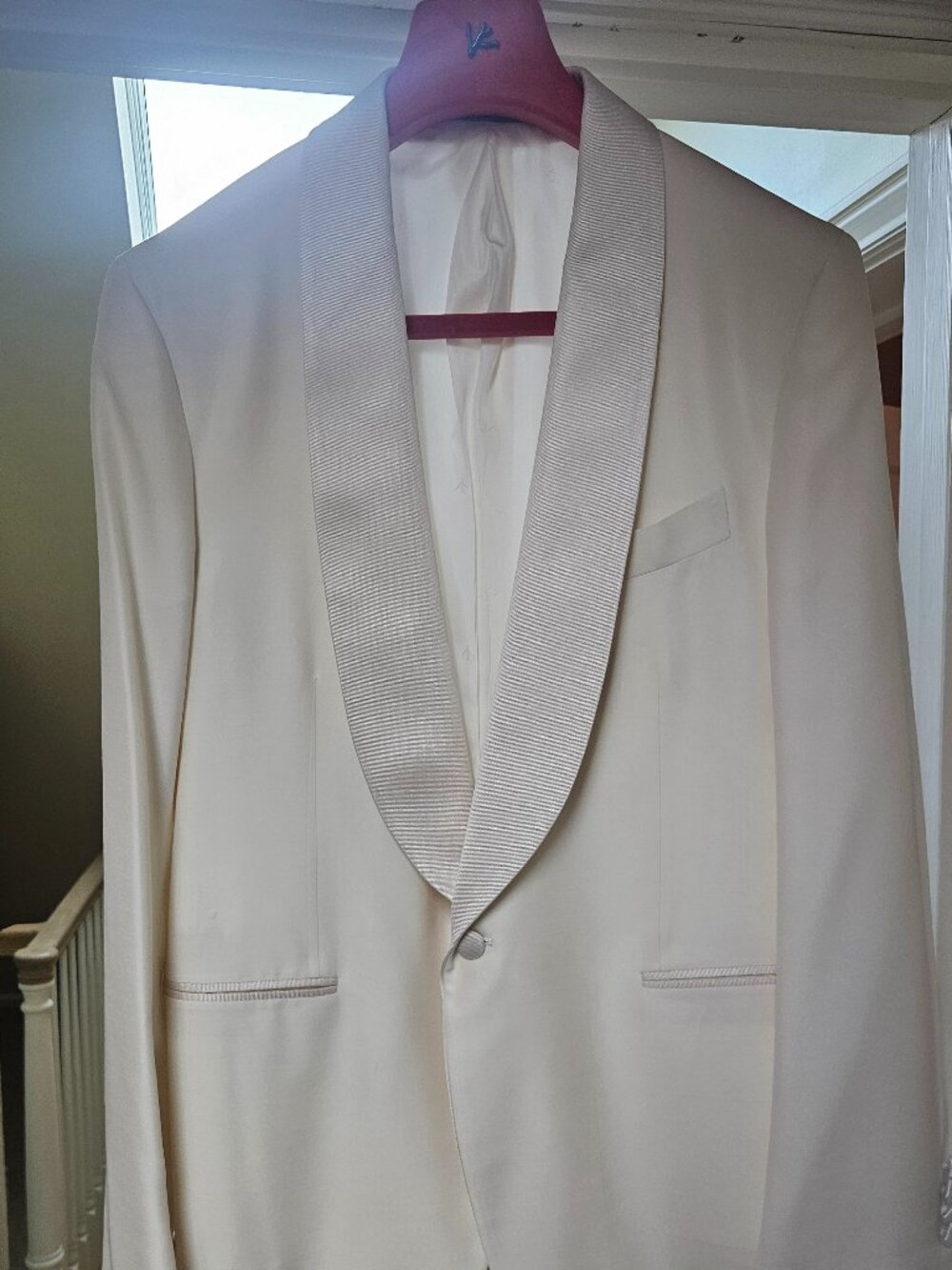 Isaia Napoli NWOT cream color Sanita dinner/tuxedo jacket 46 56